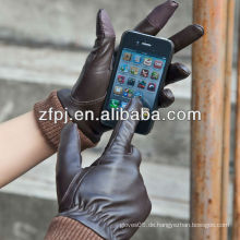 Mode Schaffell Männer Smartphone Handschuhe